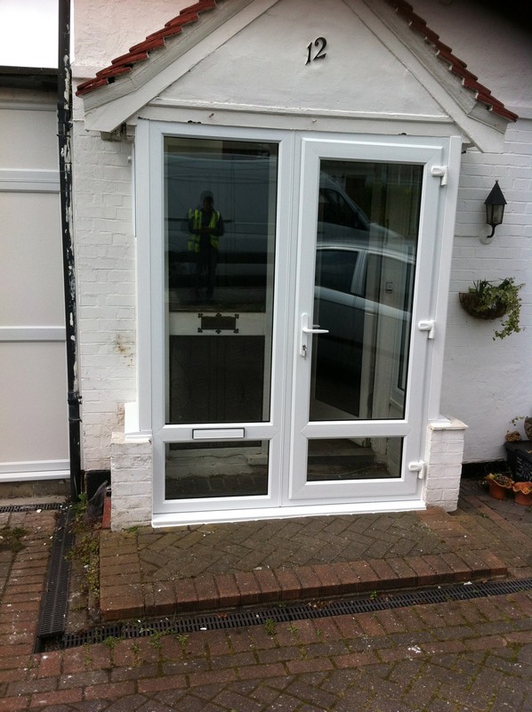 uPVC French doors fitted as front entrance in Battersea